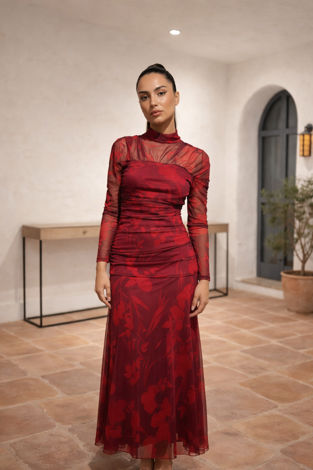 Vestido Meye Burdeos