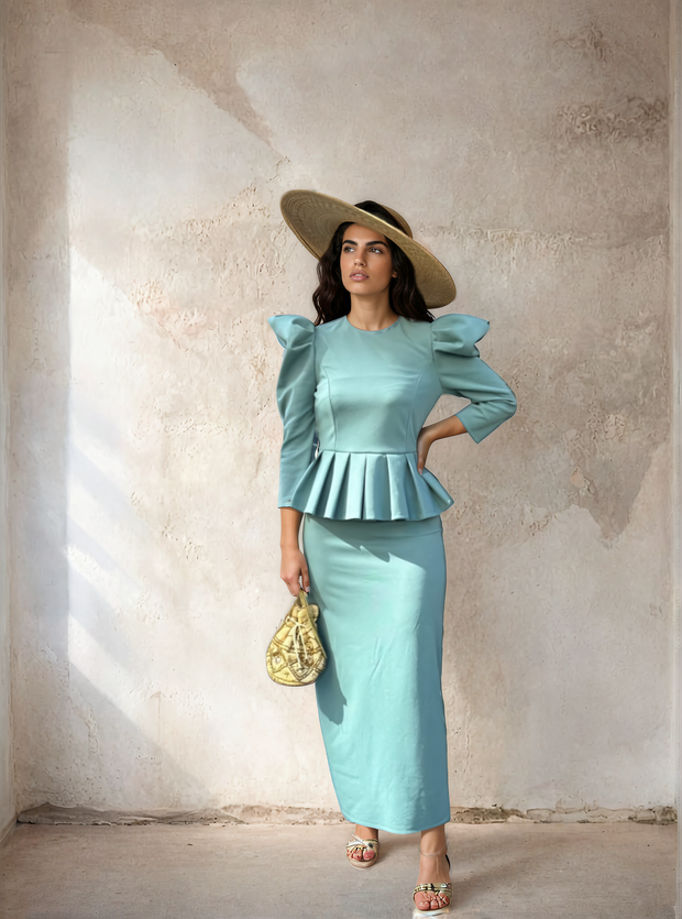 Vestido Irina verde agua