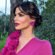 Pendientes Eliah fucsia