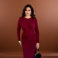 Vestido Vergara Burdeos