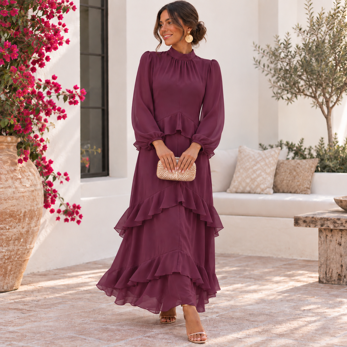 Vestido Cora Berenjena