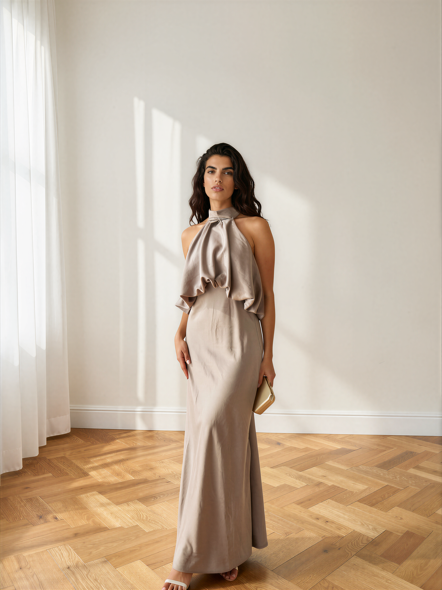 Vestido Sibila champán