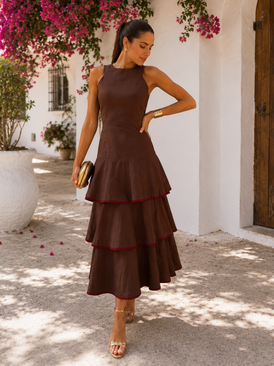 Vestido Emma Marrón