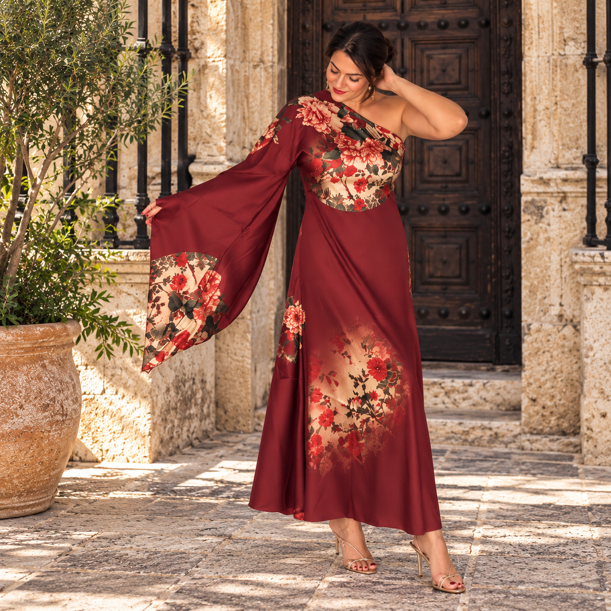 Vestido Akira Burdeos