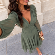Vestido Talía verde salvia