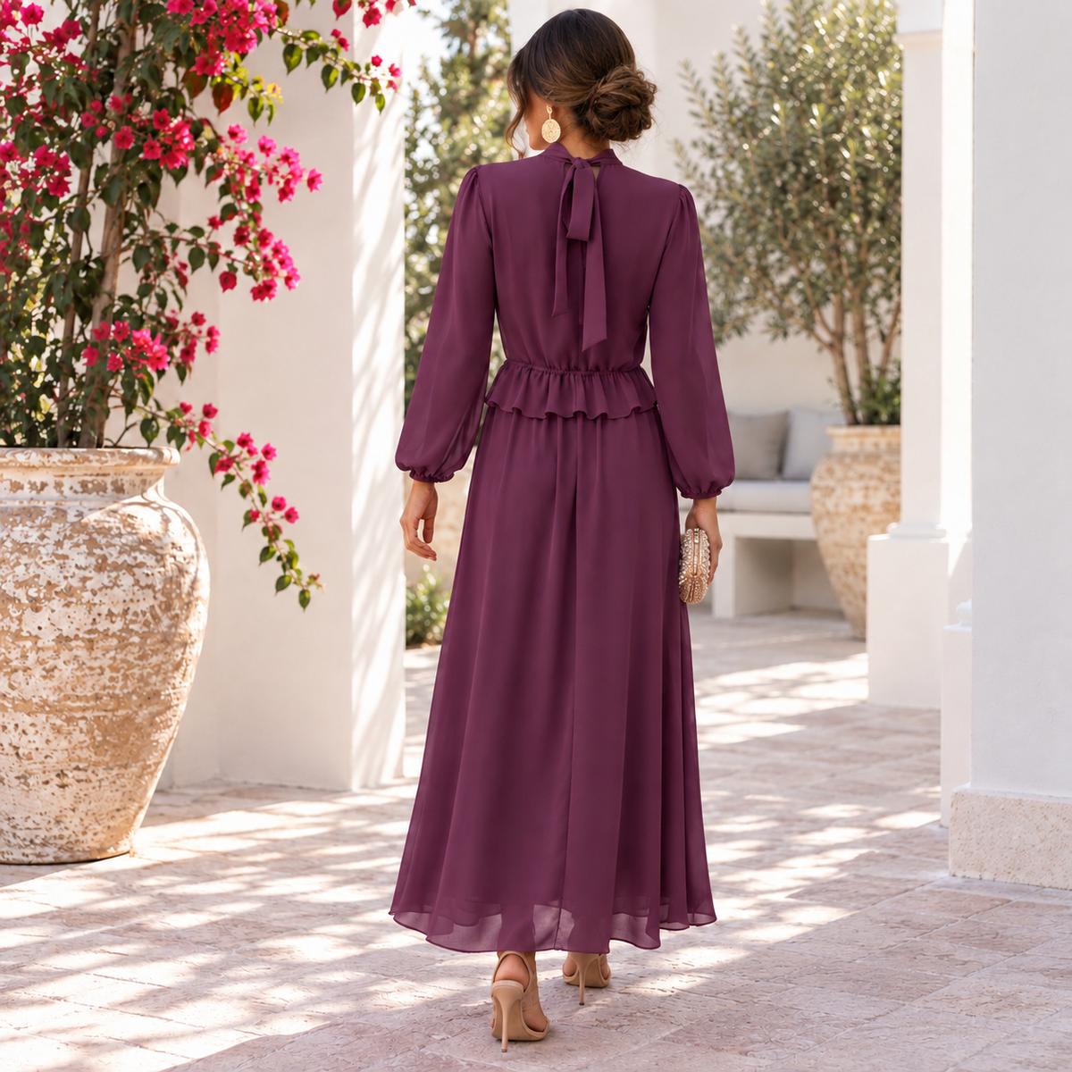 Vestido Cora Berenjena