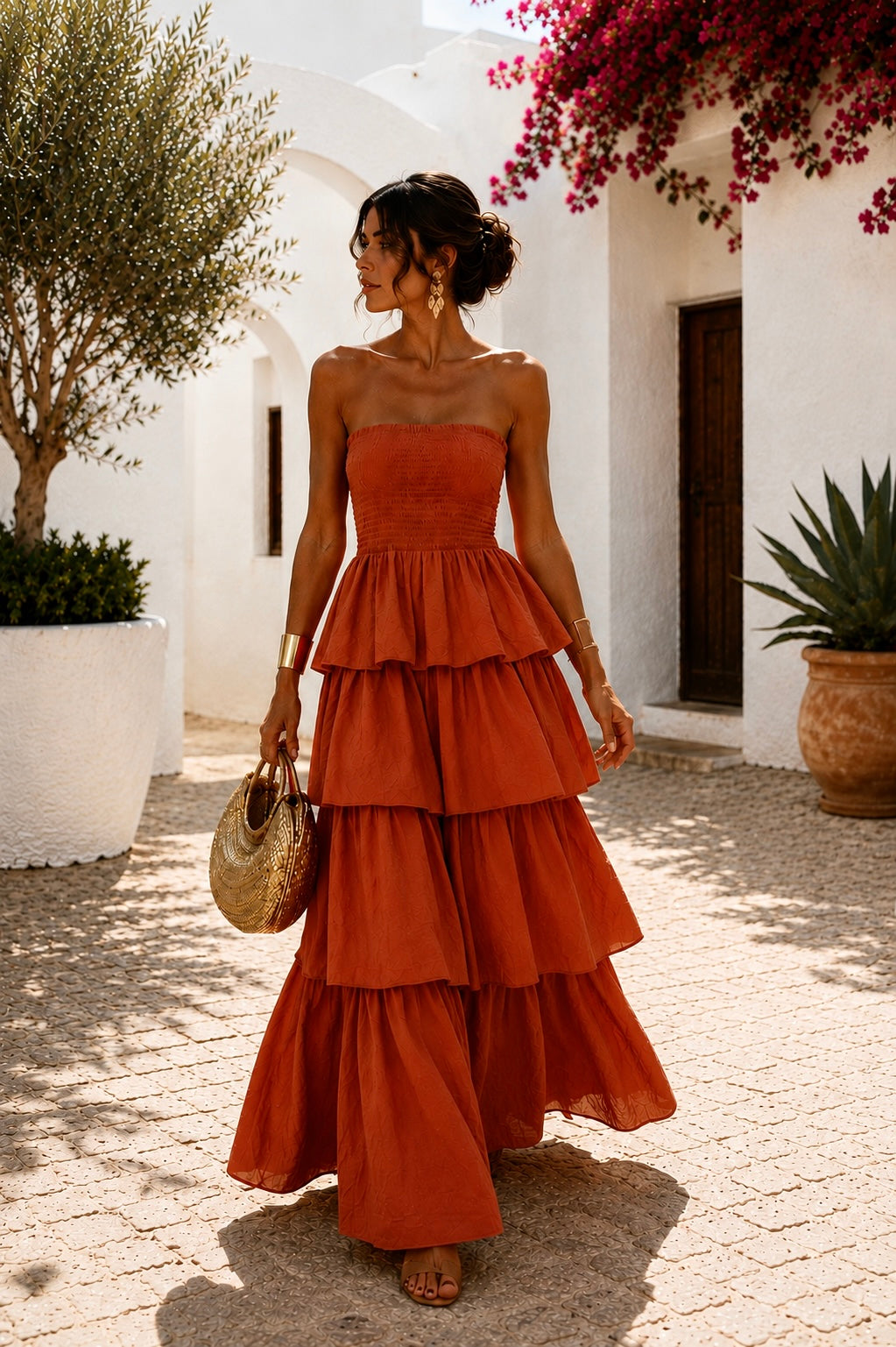 Vestido Candela Coral/caldera