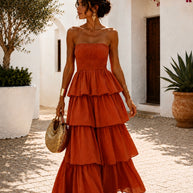 Vestido Candela Coral/caldera