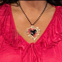Colgante Corazón Rosas