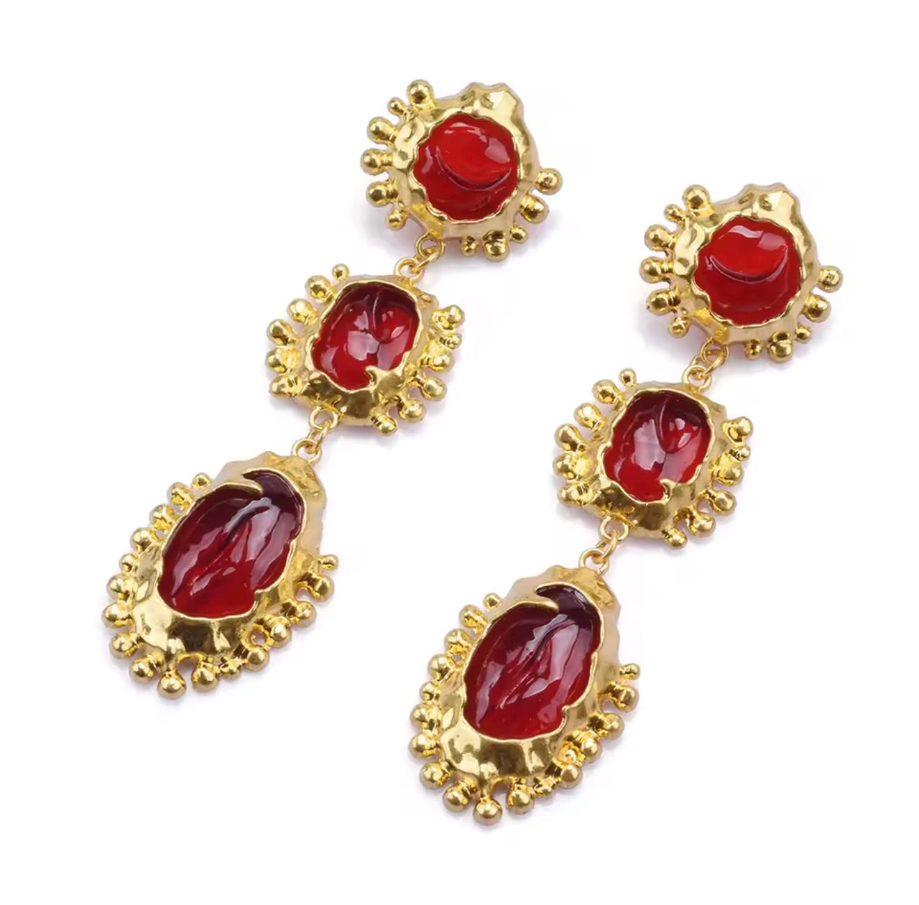 Pendientes Sofía Burdeos