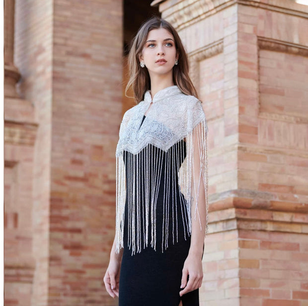 Capa fiesta pedrería Noa Blanca