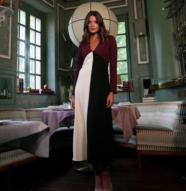 Vestido Samanta Tricolor