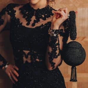 Bolso bombonera Fiesta glow negro