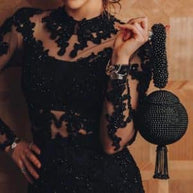 Bolso bombonera Fiesta glow negro