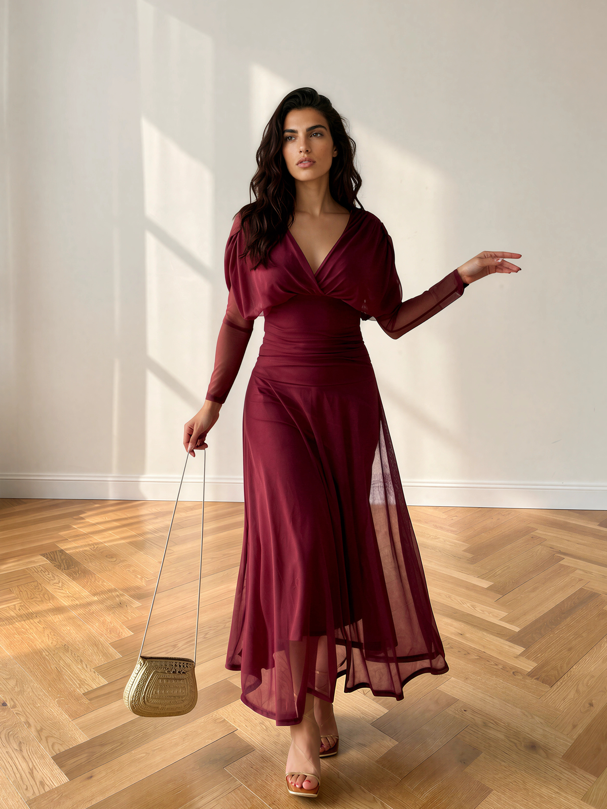 Vestido Talía Rojo Vino