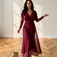 Vestido Talía Rojo Vino