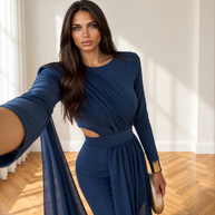 Vestido Troya petróleo