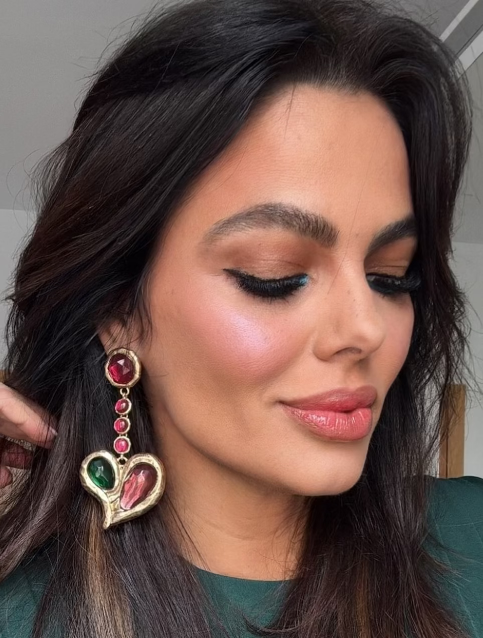 Pendientes corazón Deco