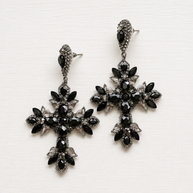 Pendientes Cruz Zoria negro