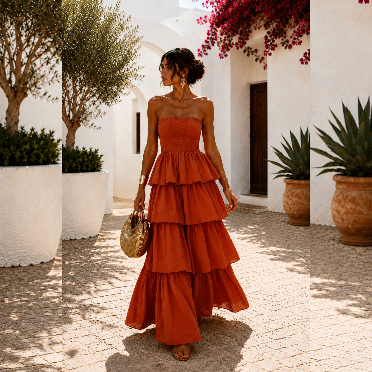 Vestido Candela Coral/caldera