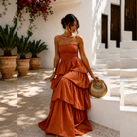 Vestido Candela Coral/caldera