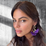 Pendientes claveles morados
