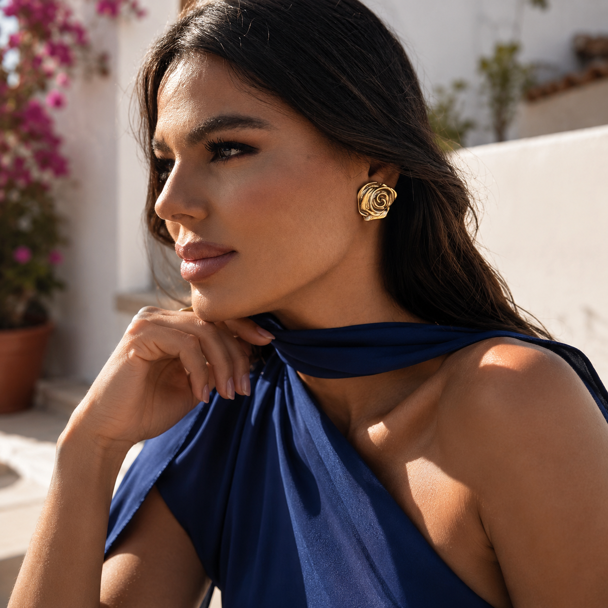 Pendientes Rosa oro