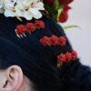 Peinecillos flores rojas