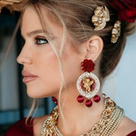 Pendientes Nekane Burdeos